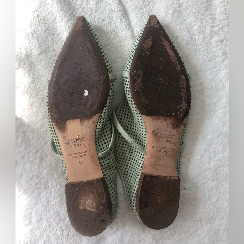 Malone Souliers Pistachio green Maureen Flats - Picture 2 of 3